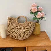 Luxo oco designer praia bolsa de ombro alta qualidade marca palha bolsa feminina verão raffia tecido cesta viagem tote bags