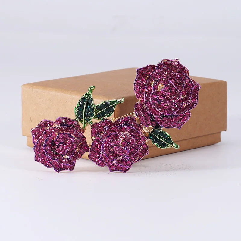 Vintage orquídea strass broche feminino high-end jóias de luxo nicho design requintado corsage acessórios senhora festa banquete pino