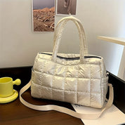 Bolsa de viagem acolchoada de cor sólida acolchoada – durável, portátil e elegante – perfeita para esportes, trabalho e uso diário