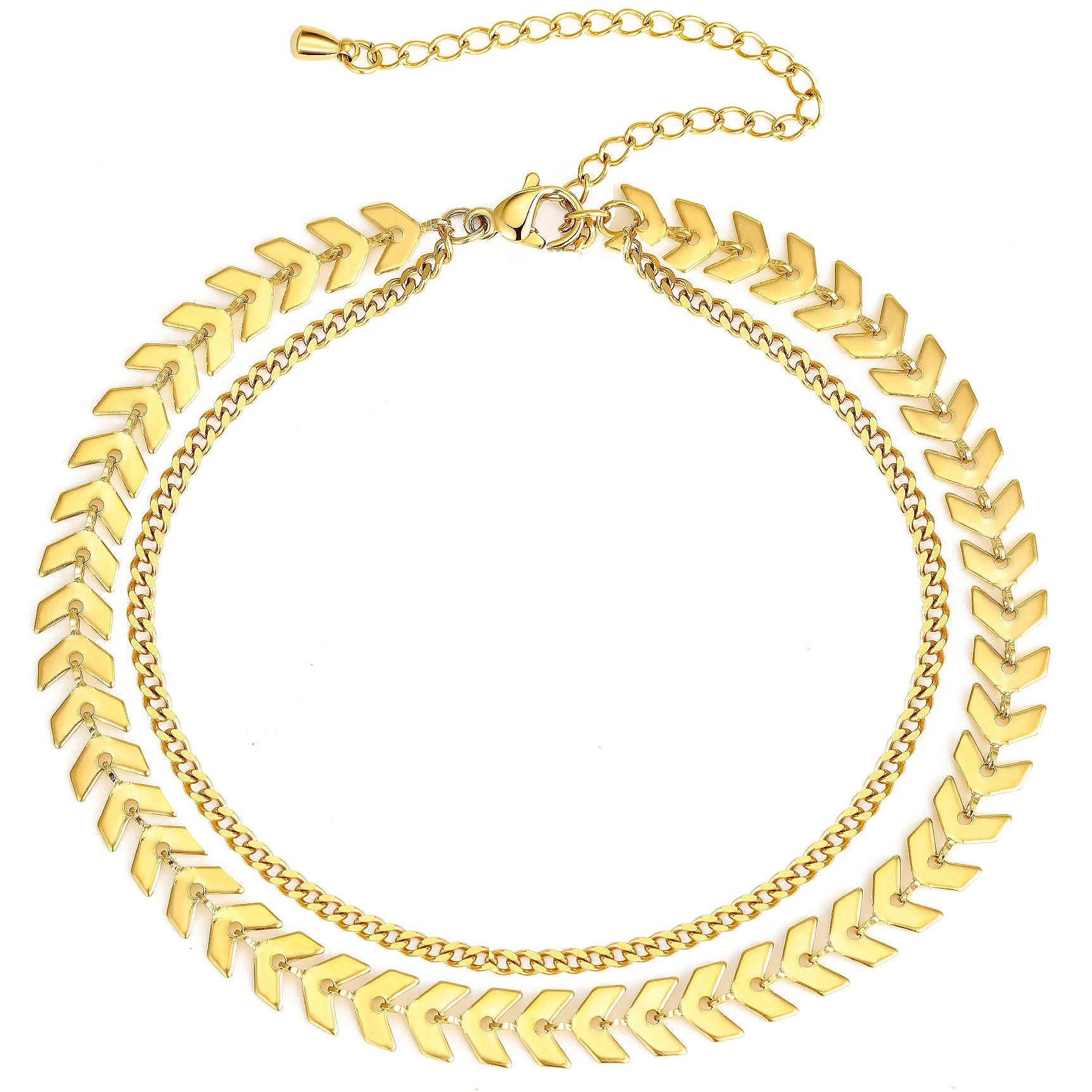 Shevalues Tornozeleira com corrente de zircônia cúbica brilhante para mulheres moda 18K banhada a ouro pulseira de tornozelo sandálias descalças joias para pés