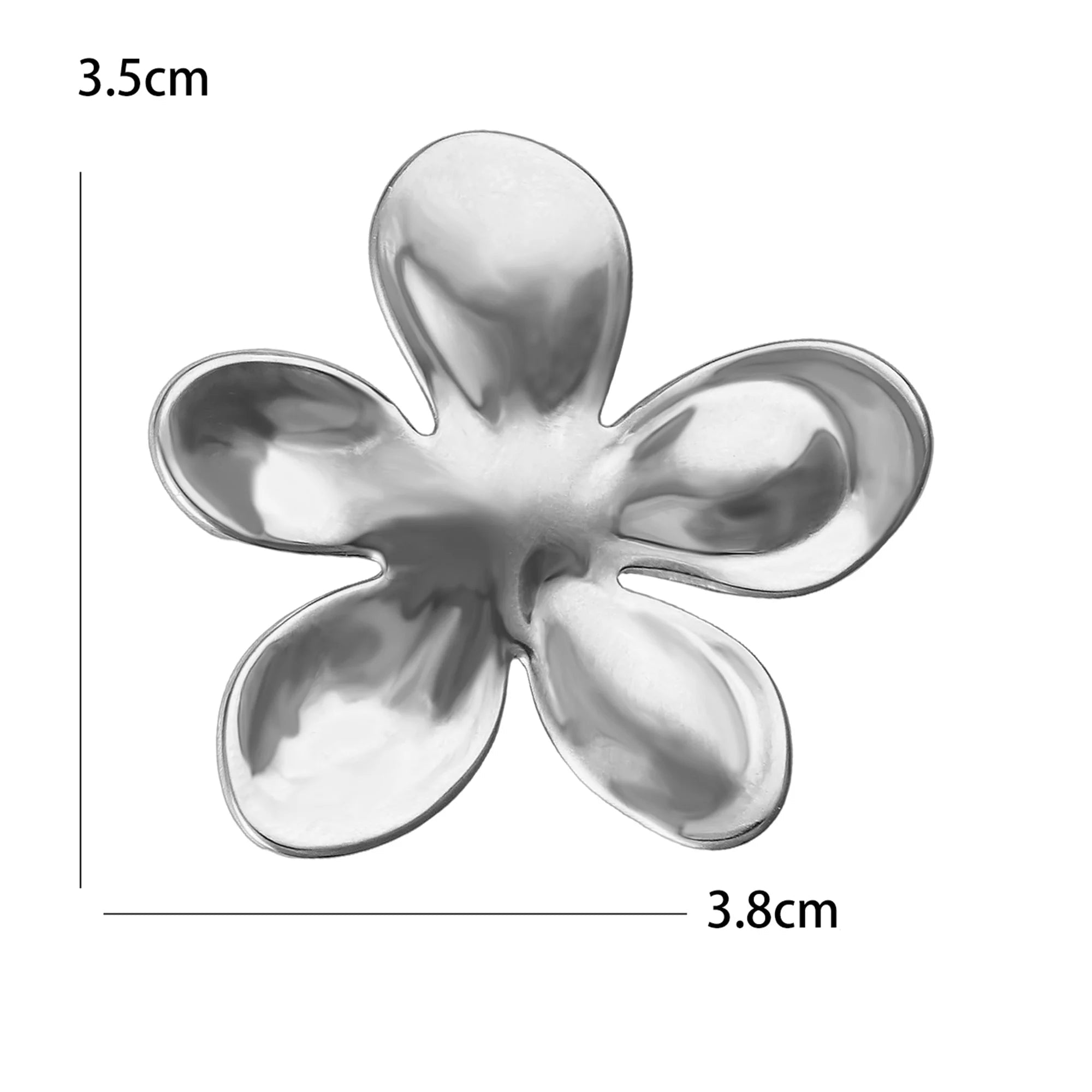 Broche Flores Metálicas com Design Geométrico Elegante Feminino