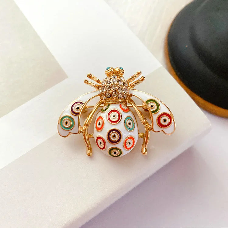 Skeds clássico vintage grande strass abelha broches pinos para mulheres luxo cristal inseto jóias terno roupas broche pino emblemas