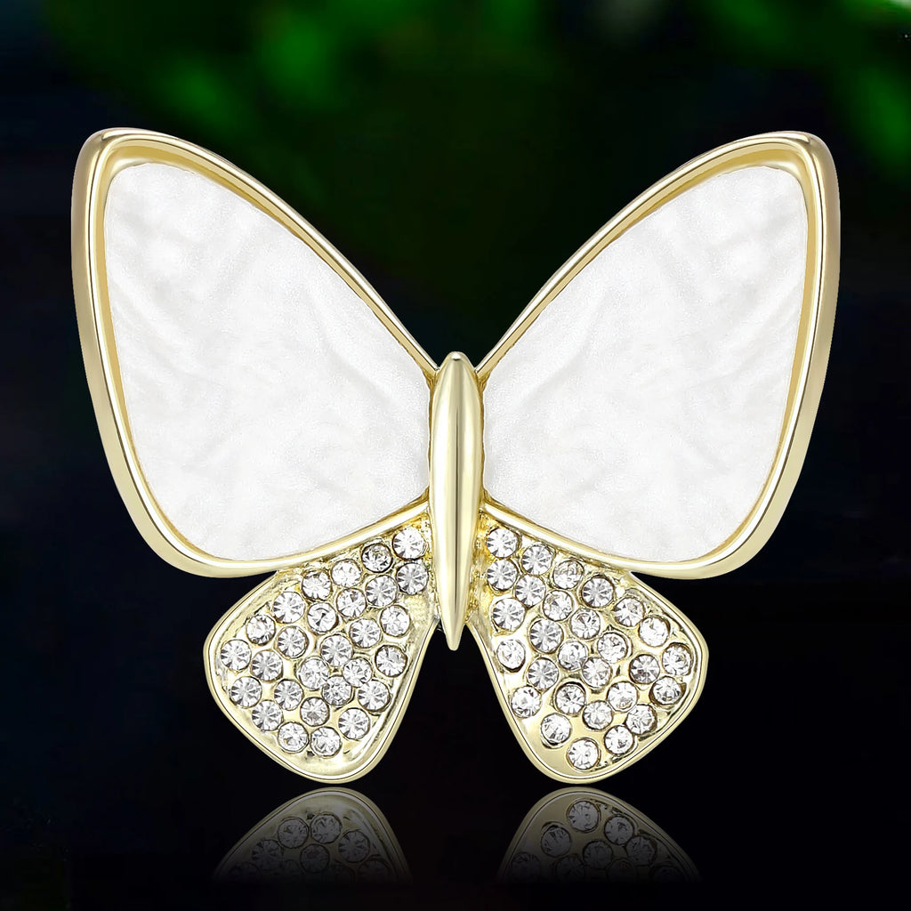 Moda concha borboleta broches para mulheres strass inseto pinos evento festa presentes nova mochila decoração roupas acessórios