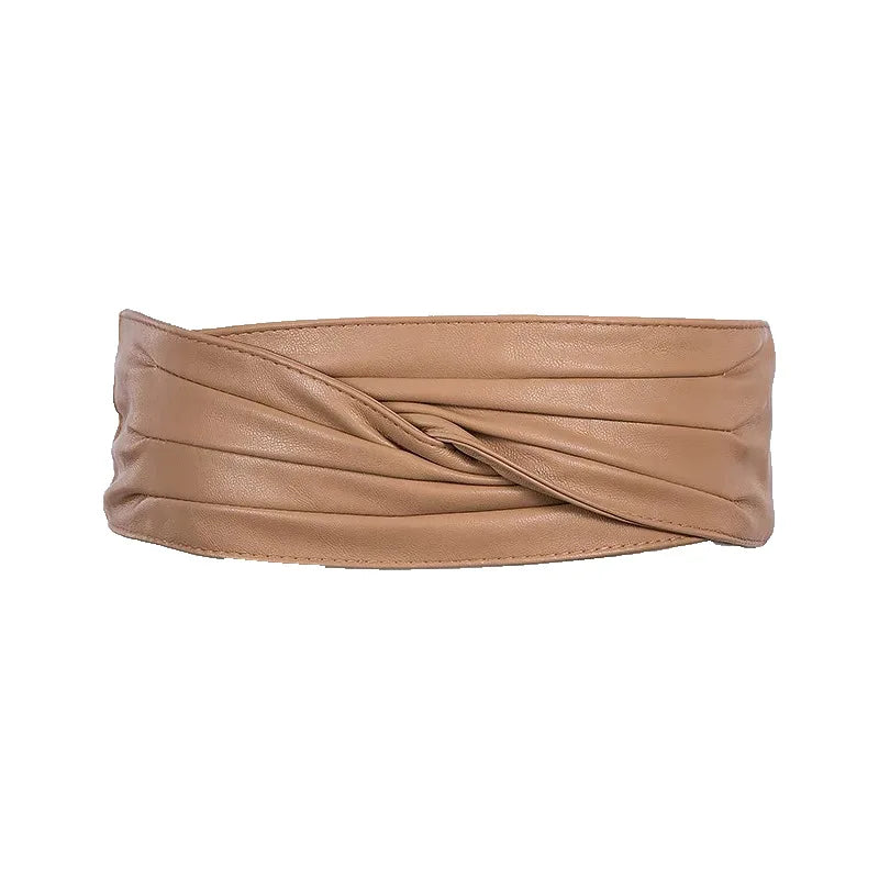 Cintos largos para mulheres, cintura, vestido decorativo com saia, corpo-shaping, cáqui, preto, estilista elegante, luxo, novo