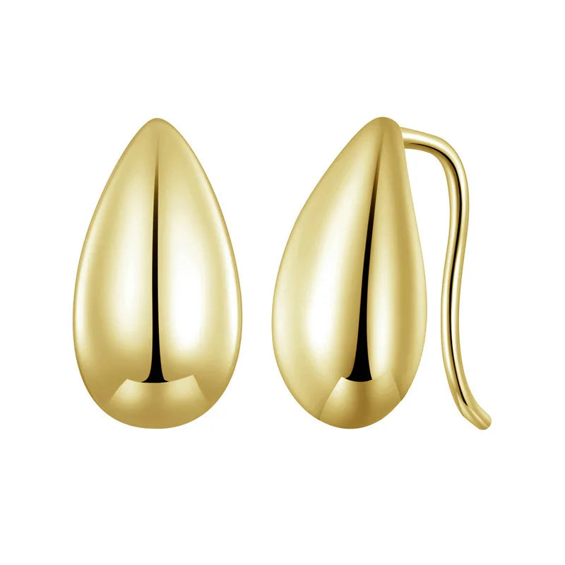 Bamoer autêntico 925 prata esterlina brilhante waterdrop brincos de gancho de lágrima para mulheres minimalista jóias finas presente
