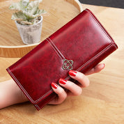 Carteira de couro feminina 	 Mulher de luxo carteiras longas moda feminina bolsas sacos de dinheiro 2022 bolsas das mulheres bolsa cartões titular