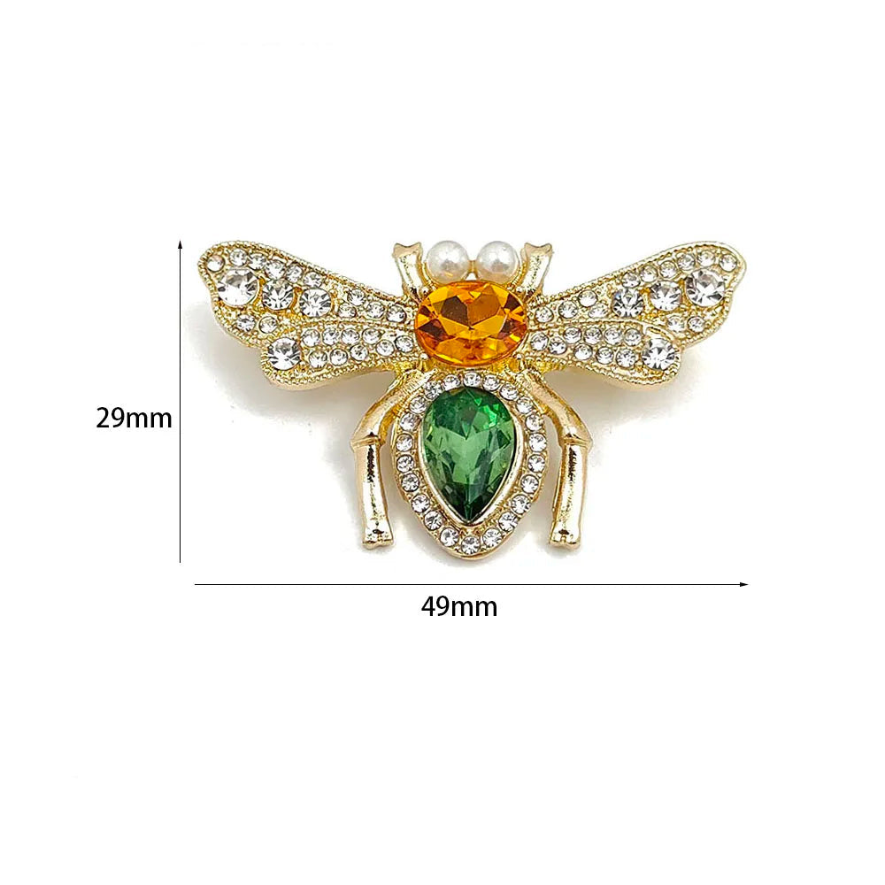 Broche Abelha Vintage com Strass Design Elegante Feminino