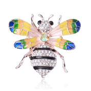 Skeds clássico vintage grande strass abelha broches pinos para mulheres luxo cristal inseto jóias terno roupas broche pino emblemas