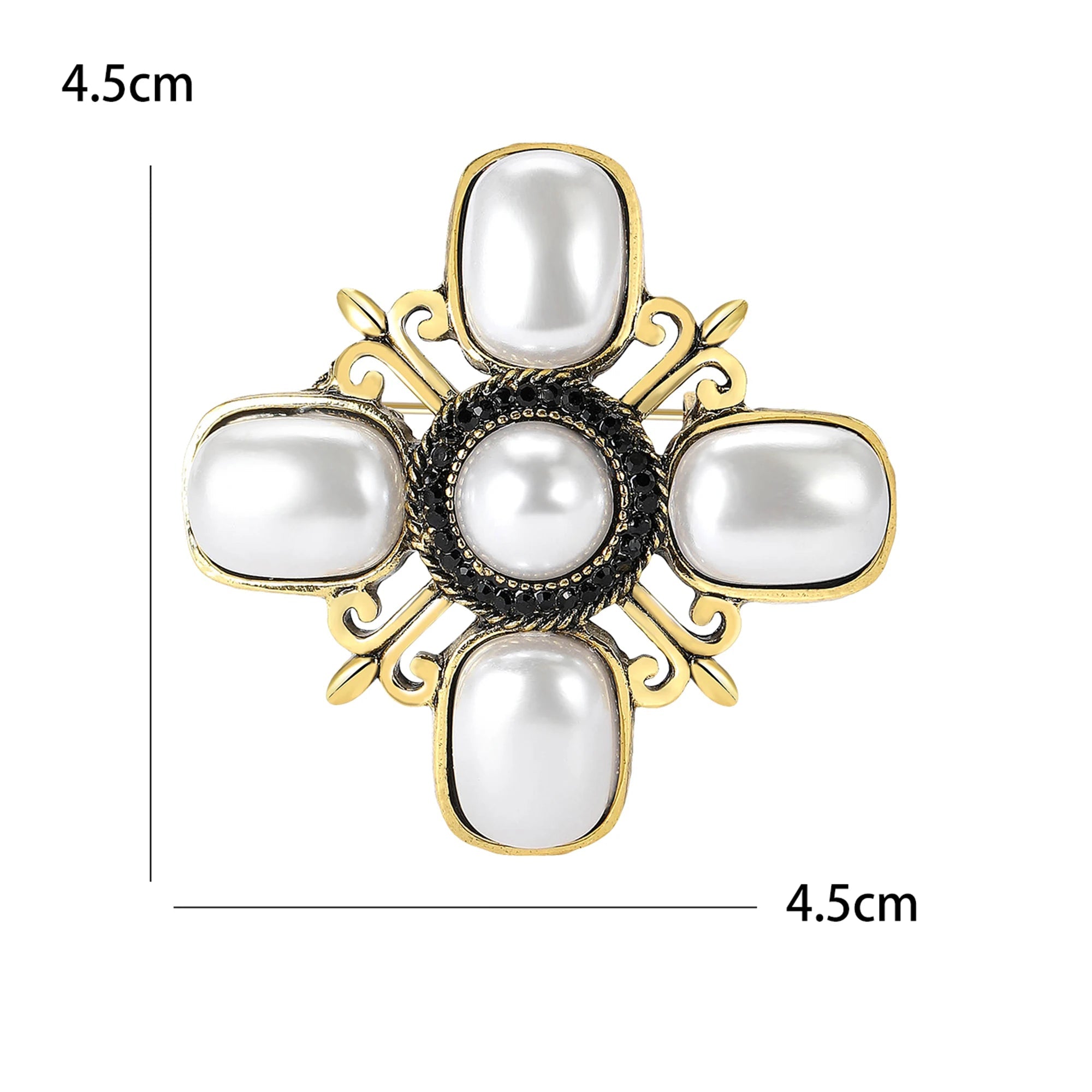 Broches barroco vintage para mulheres, crachá redondo, jóias strass, acessórios para festa de escritório, presentes amigos, unissex