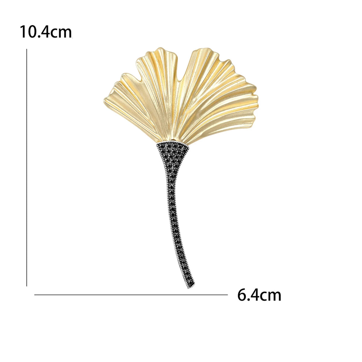 Broche Folha Ginkgo Vintage Design Elegante Feminino