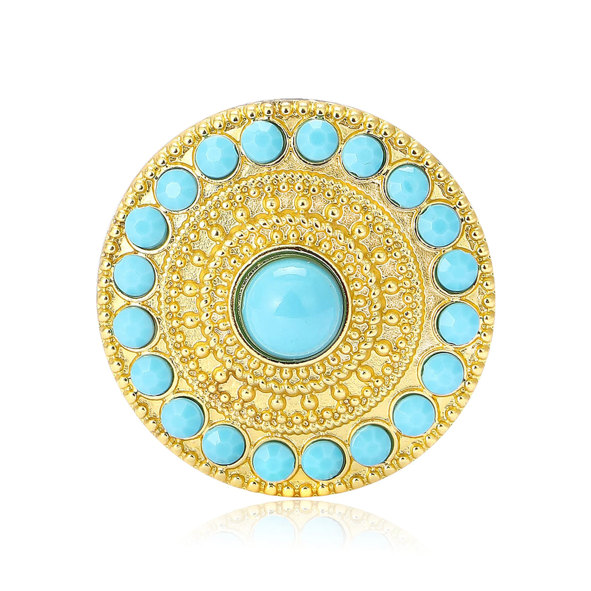 Broche Flor Turca com Pérolas e Design Boêmio Elegante Feminino