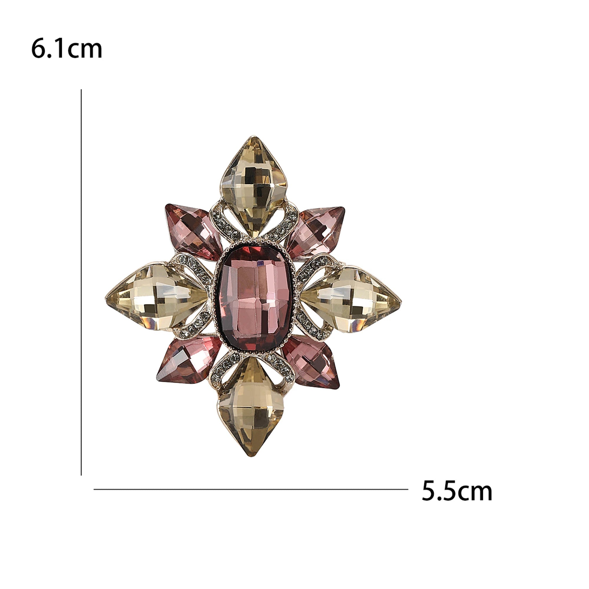 Broches barroco vintage para mulheres, crachá redondo, jóias strass, acessórios para festa de escritório, presentes amigos, unissex