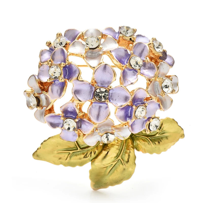 Broche Hortênsia Esmaltado Design Elegante Feminino