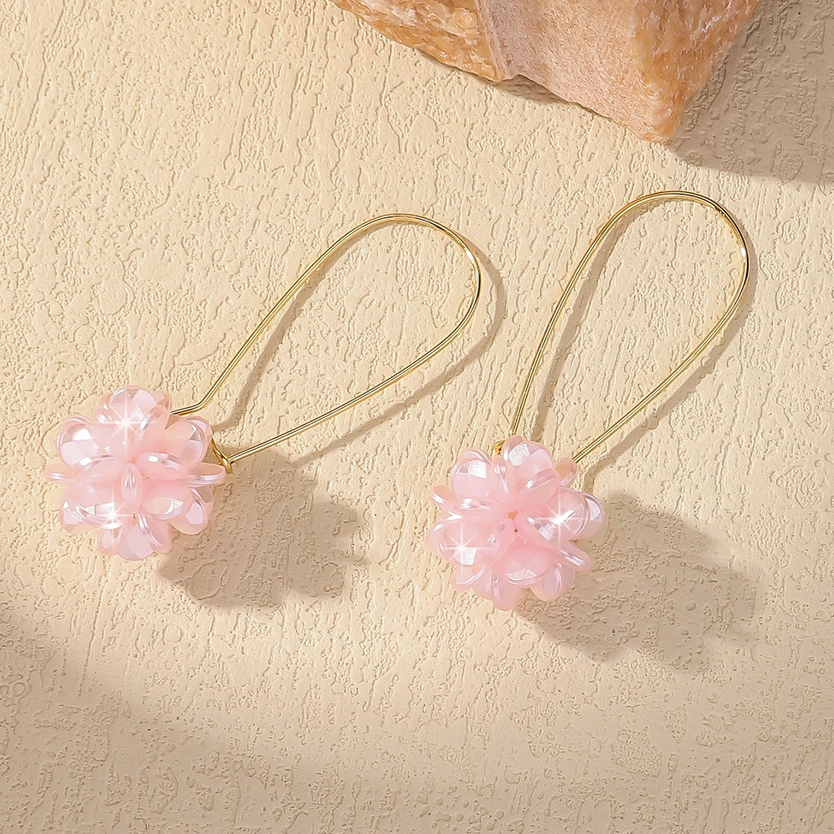 2pc moda feminina tendência diy pérola pétala bola brincos viagem ao ar livre carnaval banquete festa de férias vestir presentes