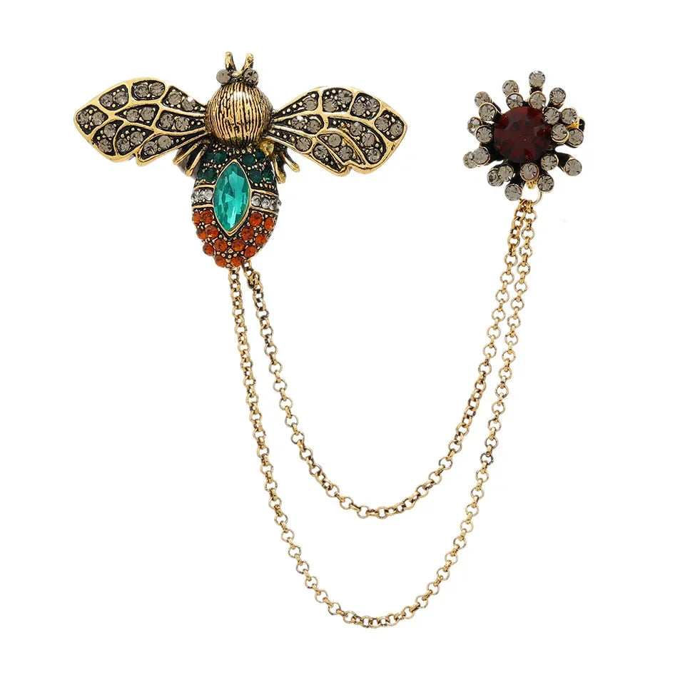 Broche de arco vintage, acessórios de terno de alta qualidade, luxo, cristal, pérola, corsage, unissex, joias de banquete