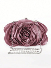 Venda quente saco de noite flor noiva pequena bolsa vestido completo festa bolsa carteira casamento feminino corrente floral senhora garras eb034