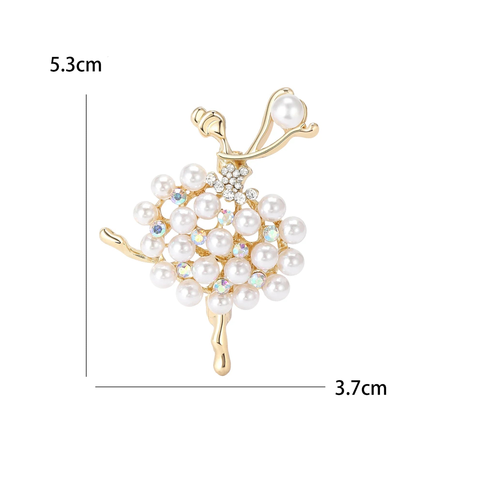Broche Bailarina Esmaltado com Strass Elegante Feminino