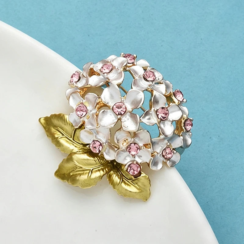 Broche Hortênsia Esmaltado Design Elegante Feminino