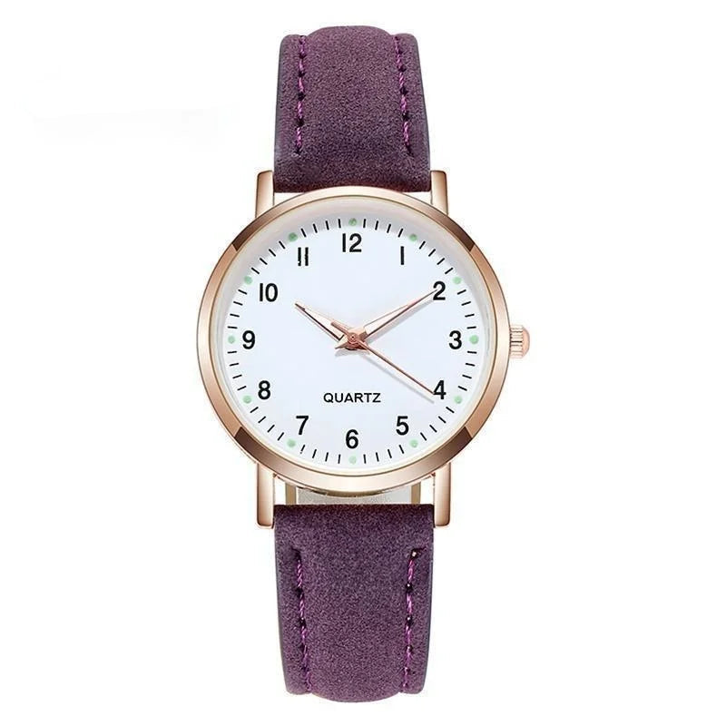 Senhoras diamante-cravejado luminoso retro feminino relógio de couro cinto relógio de quartzo feminino simplicidade decoração casual relógios de pulso