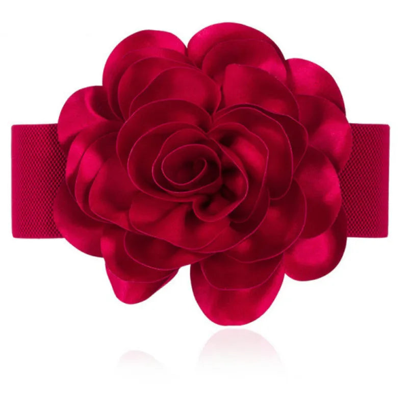 3d flores cinto feminino cor sólida versátil elegante retalhos moda novo 2023 feminino estilo chique roupas femininas 15kb4668