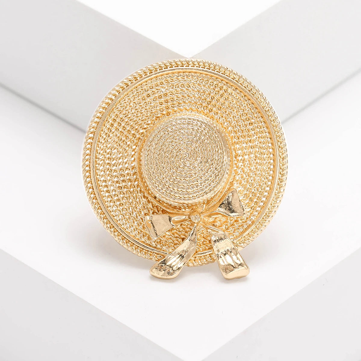 Broche Chapéu de Sol com Strass Elegante Feminino Luxo