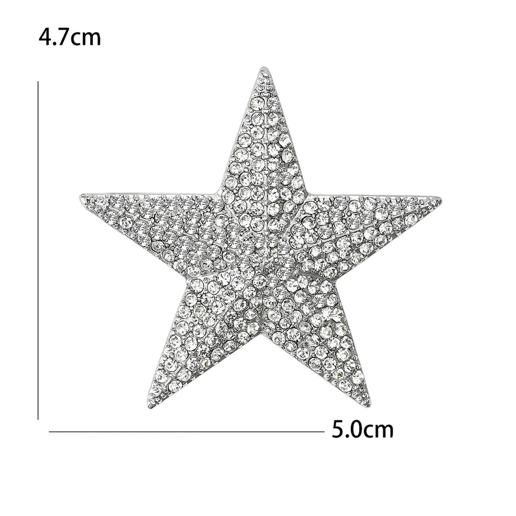 Alfinetes de estrela de tiro com borla para mulheres unissex strass estrela broches escritório festa amigo presentes acessórios de joias