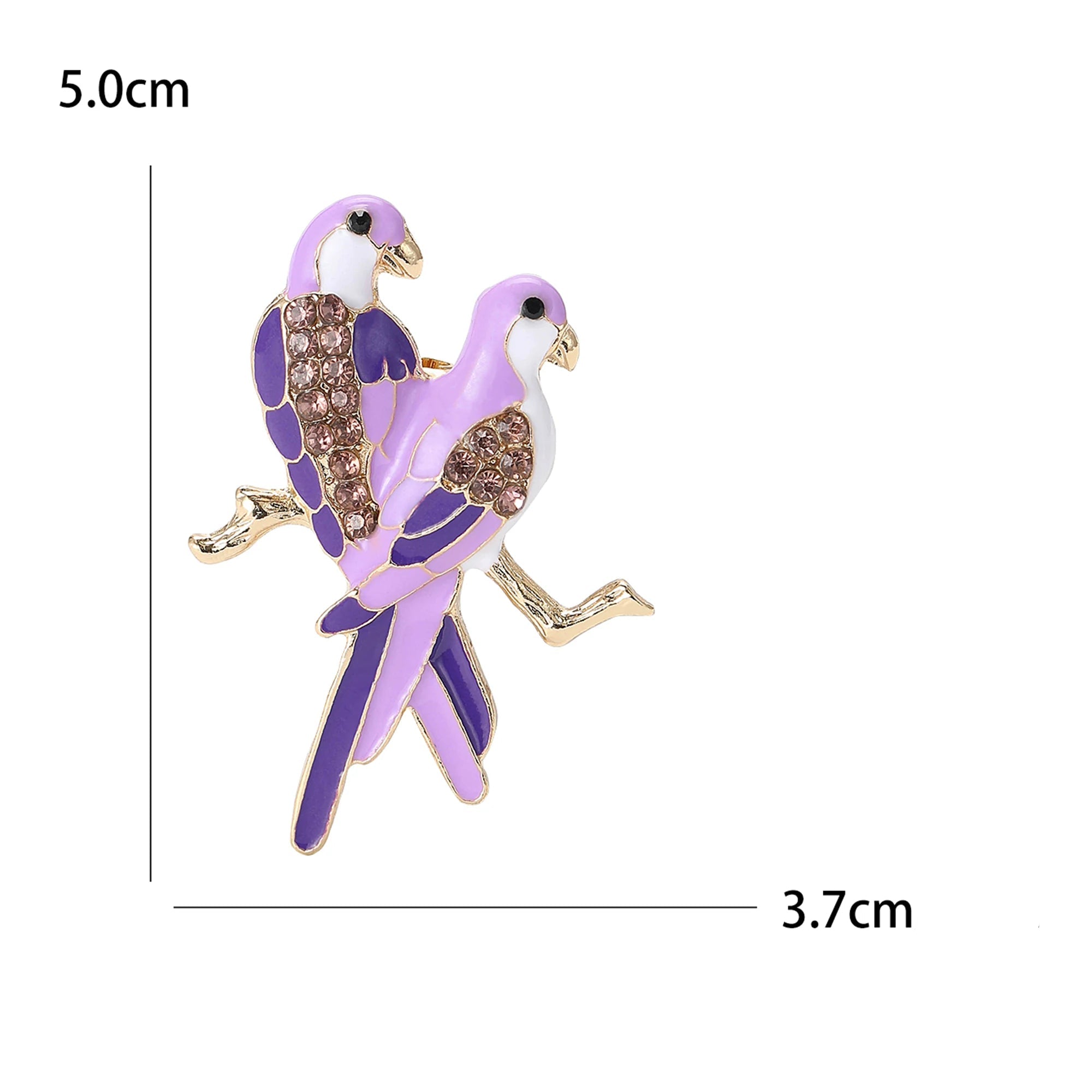 Popular strass pássaros broches para mulheres unisex bonito esmalte animal pinos banquete festa mochila presentes jóias acessórios