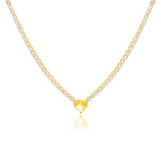 Shinny conjunto de jóias de pedra de cristal completo para mulheres luxo amor coração zircônia cúbica tênis pulseira gelada para fora corrente colar casamento