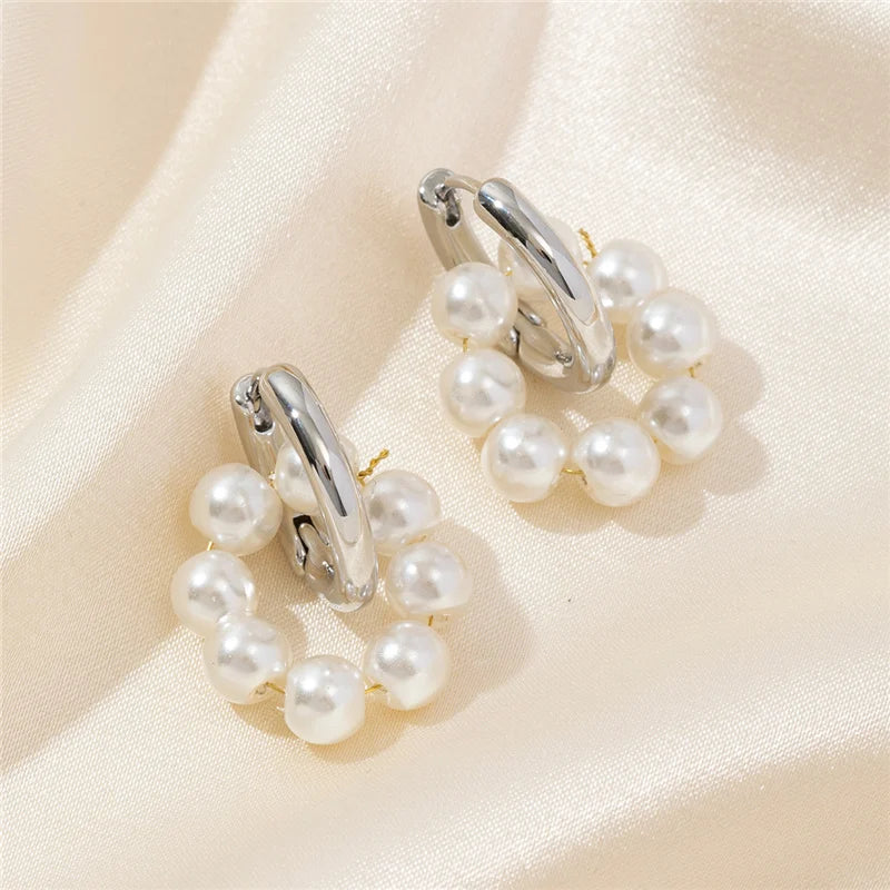 2024 boêmio moda declaração borla pérola círculo hoop brincos para mulheres meninas elegante jóias de casamento presente