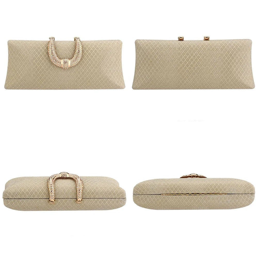 Clutch Glamour Luxo com Corrente Dourada