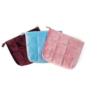 Moda veludo saco cosmético cor sólida grande capacidade acolchoado saco de armazenamento leve zíper viagem saco de higiene pessoal