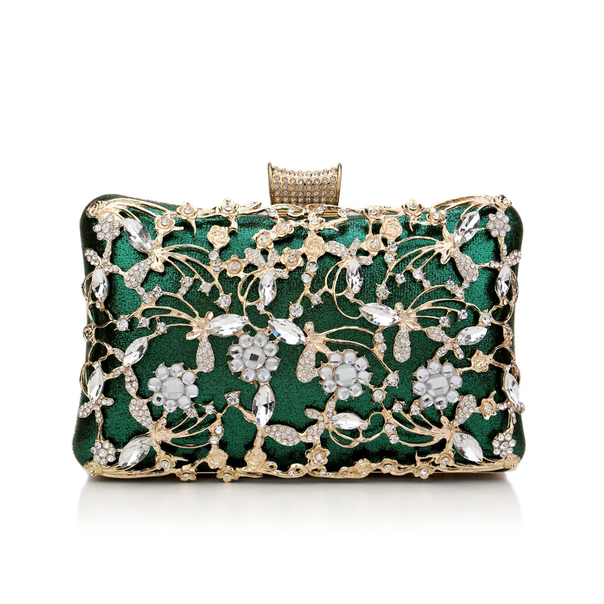 Nova chegada feminina dia embreagem oco estilo diamantes festa sacos de noite rosa cor misturada casamento nupcial bolsas com corrente