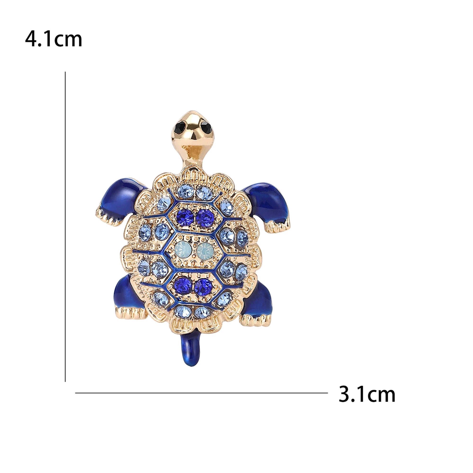 Alfinetes de tartaruga esmaltados para mulheres unissex strass mar animal broches escritório festa amigo presentes joias acessórios