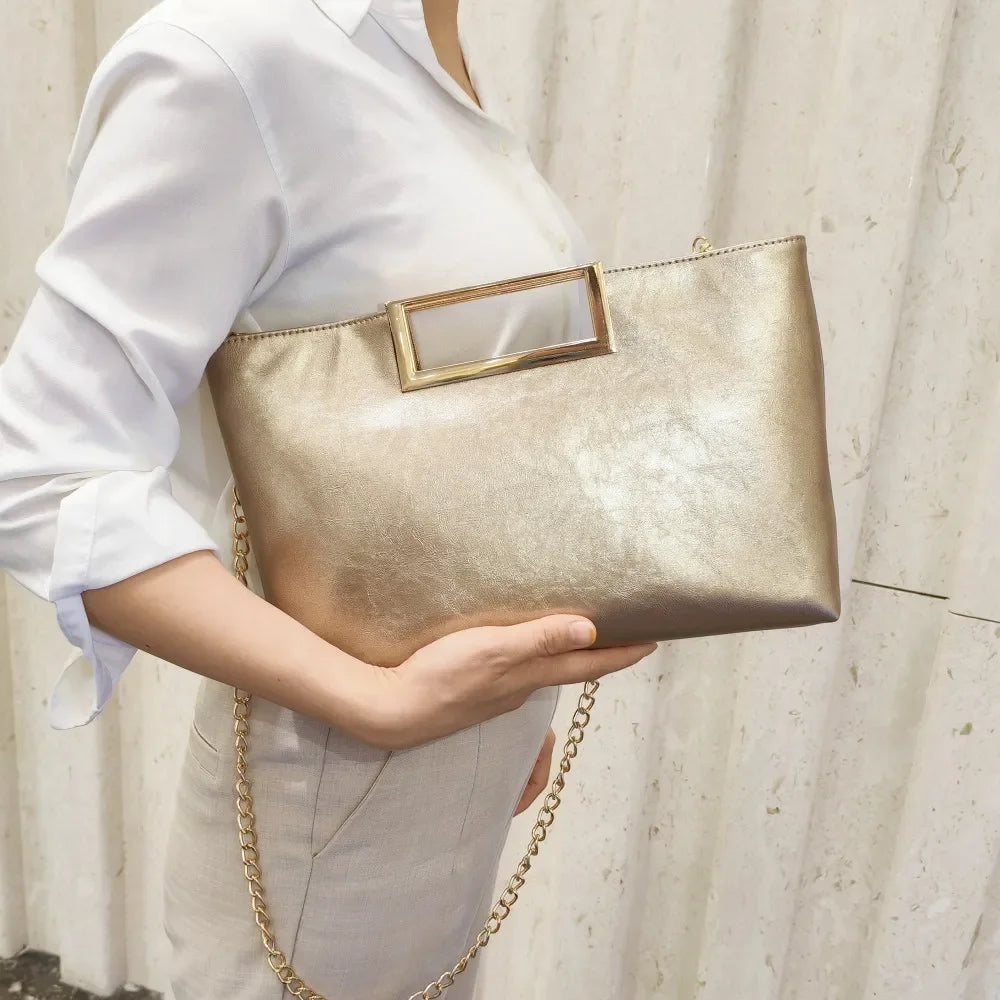 Bolsa de ombro elegante em couro PU para mulheres, bolsas crossbody elegantes, bolsas femininas, moda escritório, Y2k