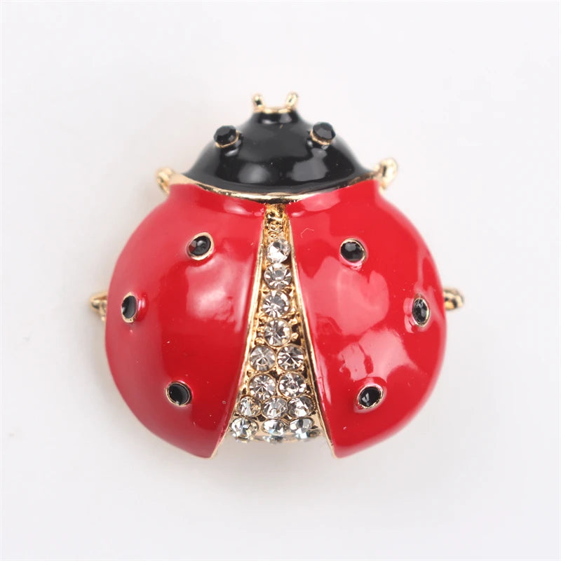 Personalidade criativa dos desenhos animados novo broche moda sete estrelas joaninha senhora corsage pino