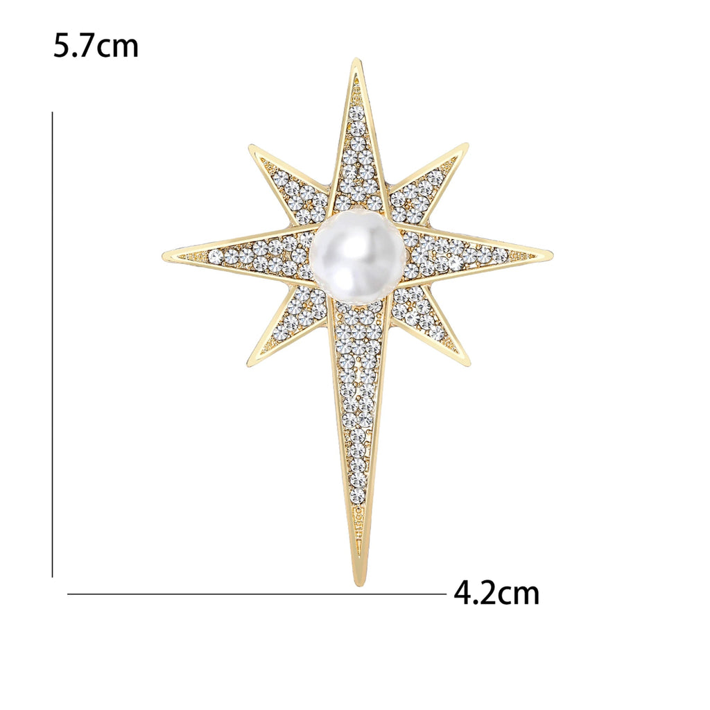 Broche Lua com Strass Design Elegante Feminino