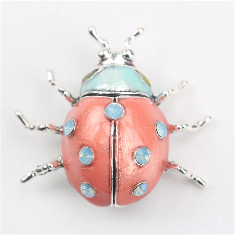 Personalidade criativa dos desenhos animados novo broche moda sete estrelas joaninha senhora corsage pino