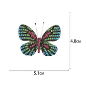 Broche de Borboleta com Strass para Acessórios Elegantes