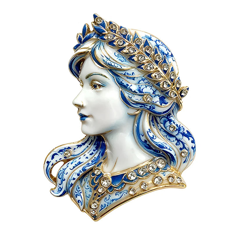 Broche Virgem Zodíaco com Strass e Design Elegante Feminino