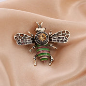 Skeds clássico vintage grande strass abelha broches pinos para mulheres luxo cristal inseto jóias terno roupas broche pino emblemas