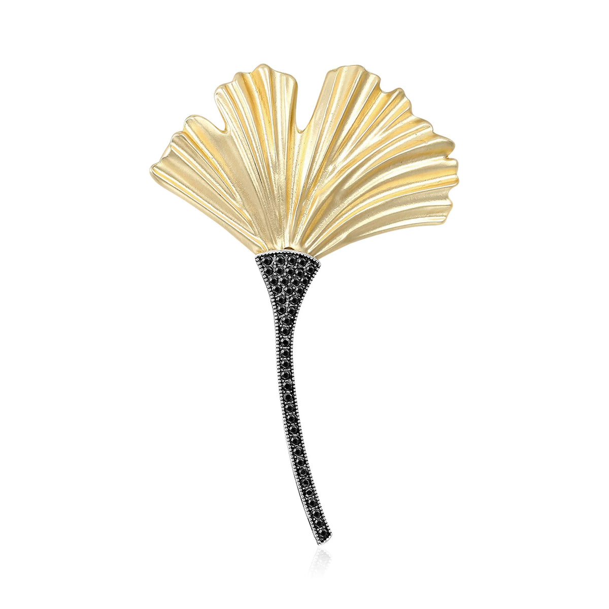 Broche Folha Ginkgo Vintage Design Elegante Feminino