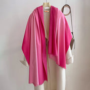 Novo inverno xale cachecóis envoltório 2025 design gradiente cachecol feminino moda quente pashmina femal poncho neckerchief echarpe bandana