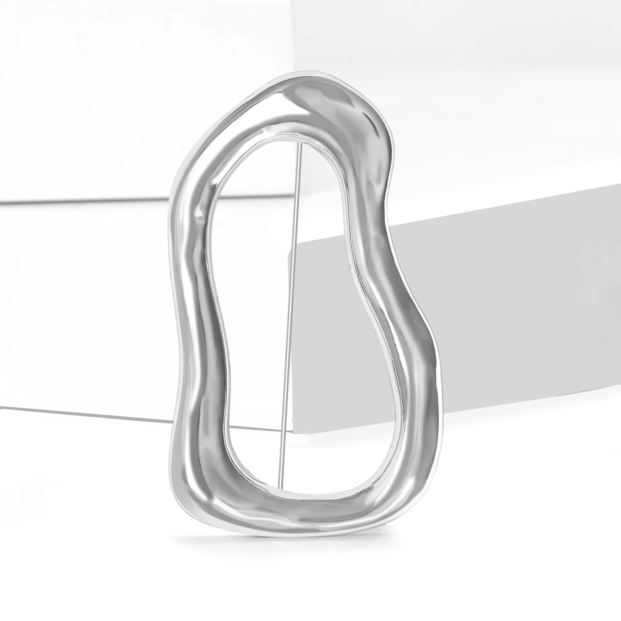 Broches de Anel Irregular em Aço Inoxidável da Moda para Mulheres e Unissex, Alfinetes Geométricos para Eventos, Festas, Presentes, Decoração e Acessórios de Roupa