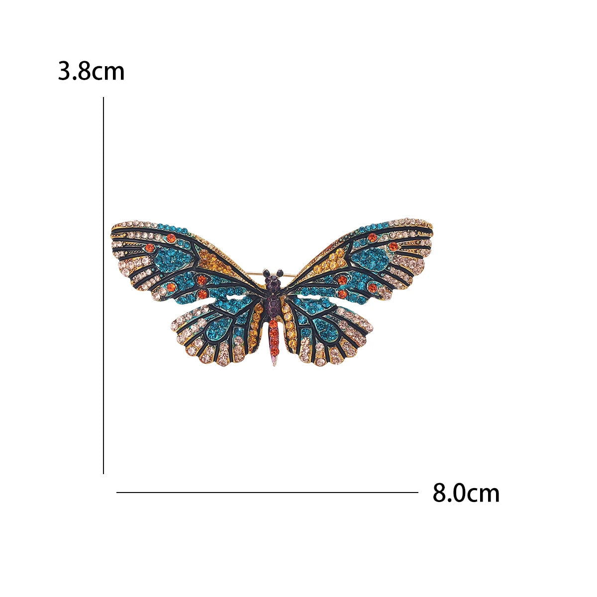 Broche de Borboleta com Strass para Acessórios Elegantes