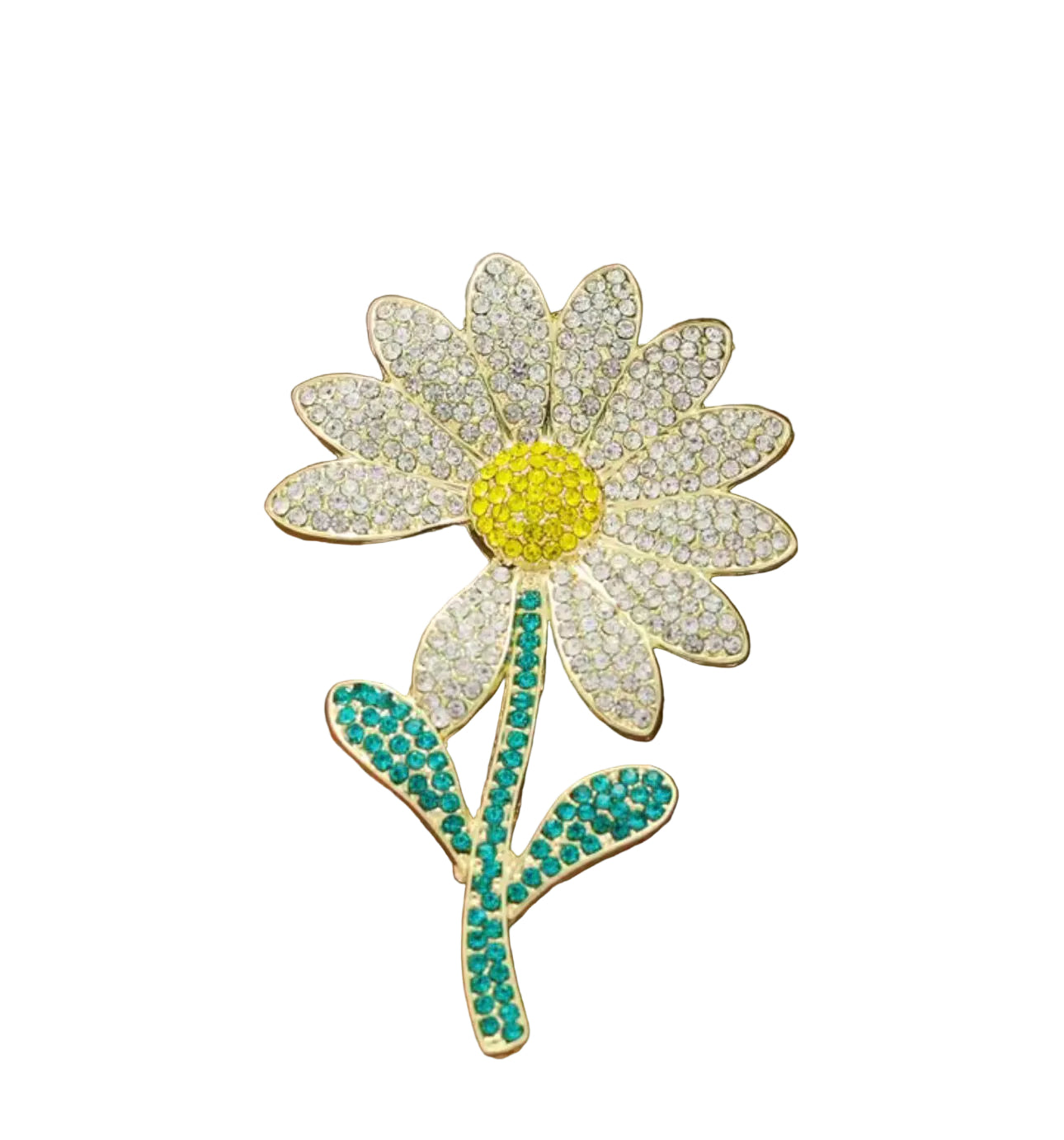 Broche Margarida com Zircônia Brilhante para Mulheres