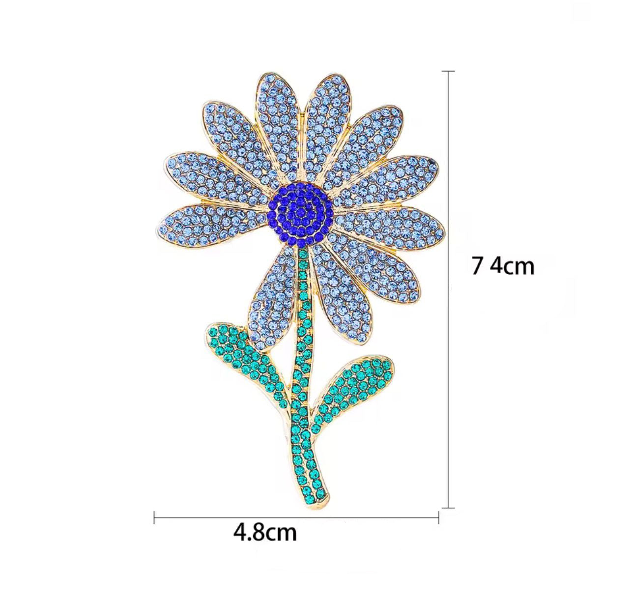 Broche Margarida com Zircônia Brilhante para Mulheres