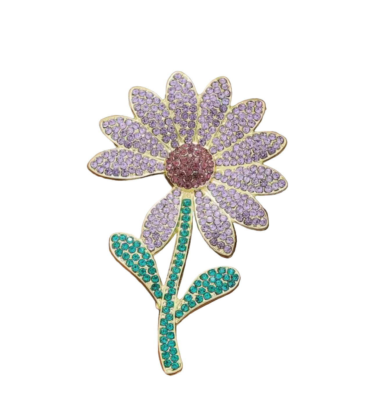 Broche Margarida com Zircônia Brilhante para Mulheres