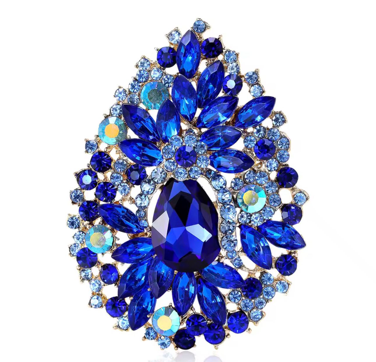 Broche Gota de Cristal Grande
