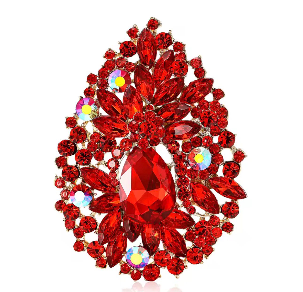 Broche Gota de Cristal Grande