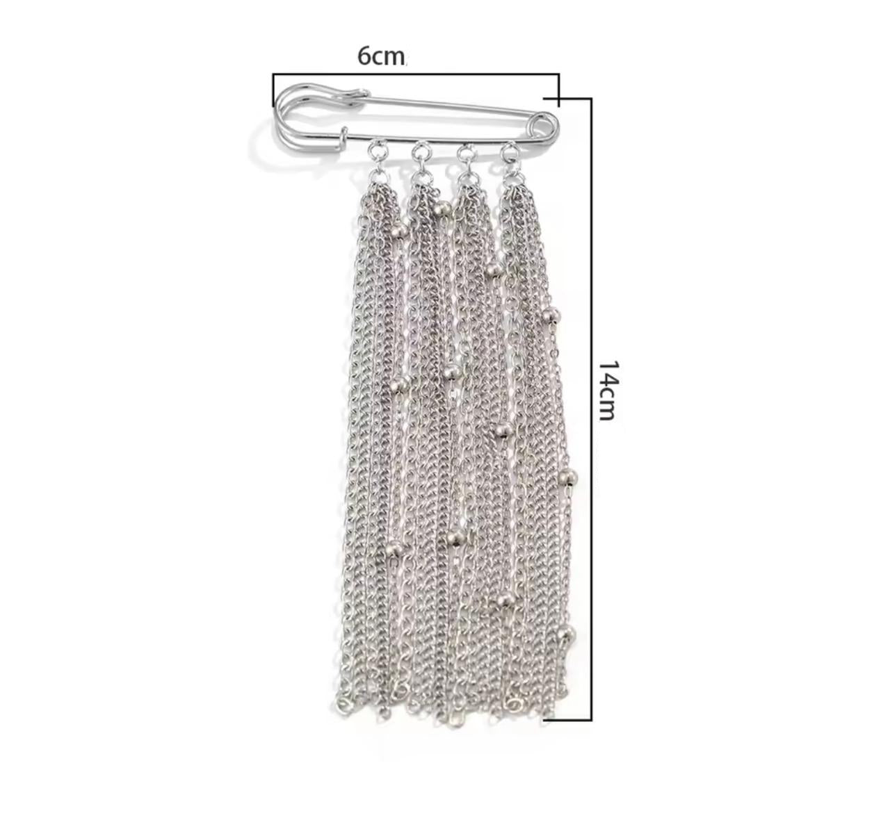 Broche Luxo Correntes Cascata Elegante